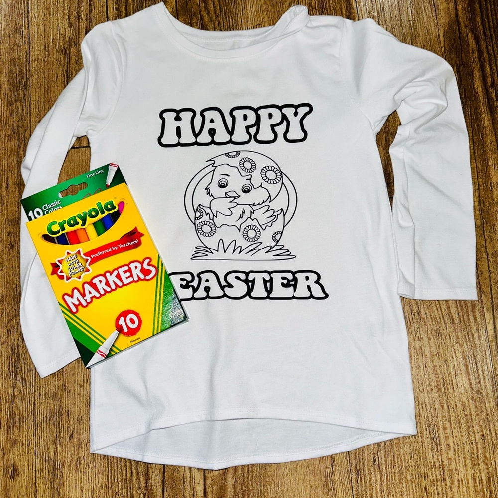 Coloring Easter long sleeve